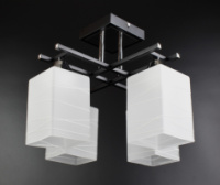 Люстра потолочная на 4 лампочки 25212 Черный 30х34х34 см.