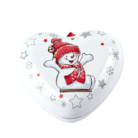 Коробка-серце «Сніговик» 9 x 8 см