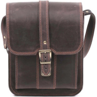 Сумка на плече шкіряна вінтаж ручна робота Коричневий (1939512659)