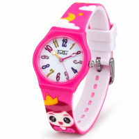 Дитячий годинник Better 012 Princess Pink-White кварцовий для дівчаток з силіконовим ремінцем