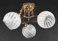 Люстра потолочная на 3 лампочки 6671/3A-gd Золото 24х41х41 см.