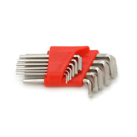 Набор шестигранных L-образных ключей 11шт (1,27/1.5/2/2.5/3/3.5/4/4.5/5/5.5/6мм), 111г,красный