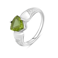 Серебряное кольцо CatalogSilver с Султанит султанитом 1.88ct, фианитами, вес изделия 3,51 гр (2096344) 18 размер