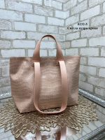 Світла пудра — містка сумка з крокодиловим принтом (0232-5)