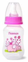 Бутылочка детская для кормления Fissman Babies «Розовый слоненок» 125мл
