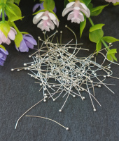 Пины с шариком 3 см. Цвет - сталь. Упаковка - 10 шт .