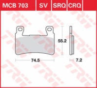 Комплект тормозных колодок TRW Sinter SV