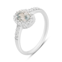 Серебряное кольцо CatalogSilver с натуральным топазом 1.073ct, вес изделия 1,96 гр (2171683) 17.5 размер