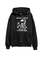 Худі унісекс чоловіче жіноче стильне чорного кольору оверсайз