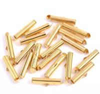 Слайдер. Размер 4×30 мм. Цвет - лимонное золото. 1 шт