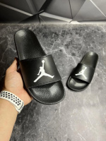 Шлепанцы кожаные мужские AIR JORDAN! Брендовые летние тапочки! Натуральная Кожа!