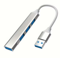 USB-хаб 3.0, алюмінієвий USB-подовжувач 4 в 1, USB-розгалужувач з USB 3.0,  USB-розподільник  USB спліттер  трійник розгалуджувач