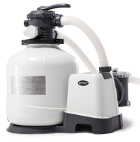 Песочный насос с хлоргенератором Intex 26676, 6 000 л/ч  черный с белым (26676)