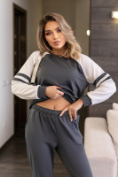 Прогулянковий костюм у спортивному стилі «Marvin» | Норма і батал Графіт, 42-44