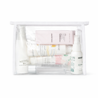 Cиликоновая косметичка трапеция M - 23 x 14 x 5 см (белый)