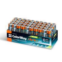 Батарейка ColorWay AAA LR6 Alkaline Power (щелочные) * 40 colour box (CW-BALR03-40CB)