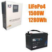 Комплект LiFePO4 1280Wh для резервного питания + инвертор NMs-1500-24 (1500 Вт, 24 В)
