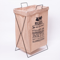 Корзина для белья на подставке 36×32×52 (см) мягкая Бежевая HP-41-11BE