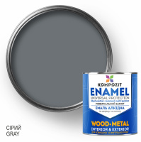 Емаль алкідна Kompozit®, Матовий, 0,9 кг, Сірий RAL 7046
