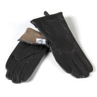 PODIUM Перчатка Женская кожа (Ш) F23 мод2 т.сер st30 Распродажа