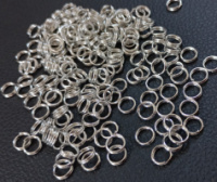 Соединительные колечки Двойные. Размер - 6 мм. Упаковка - 20 шт. Цвет - сталь