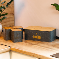 Набір для зберігання продуктів Haus Roland 4 штуки з нержавіючої сталі, сірий