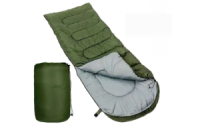 Спальный мешок с капюшоном Хаки до -25°C 210х75 см, водоотталкивающая плотная ткань