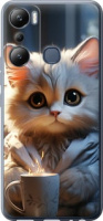 Чехол на Infinix Hot 20i White cat 5646u-2964