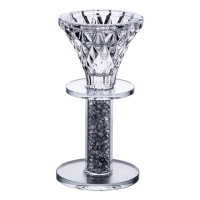 Подсвечник стеклянный на ножке 6×12 см декоративный прозрачный подсвечник на стол HP-4-60M