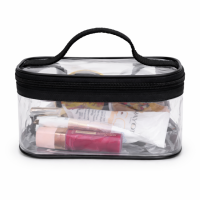Силиконовая прямоугольная косметичка М ORGANIZE - 17 x 13 x 10 (черный)