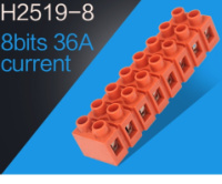 Клеммный блок H2519-8P 36A/660V, материал медь, сечение провода 0.5-6мм2