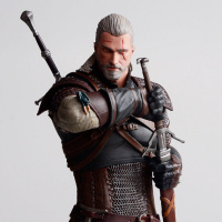 Фигурка Witcher 3, статуэтка Геральт из Ривии, игрушка Geralt The Witcher Ведьмак, 25 см, в коробке