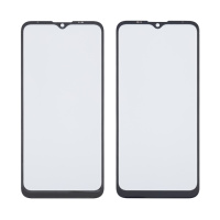 Стекло тачскрина с OCA плёнкой для Motorola E20 чёрное с олеофобным покрытием, закалённое