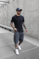 Футболка чорна чоловіча(короткий рукав) | 3-992