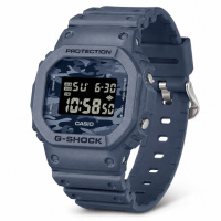 Чоловічий годинник Casio G-SHOCK DW-5600CA-2 у синьому корпусі з мінеральним склом та водозахистом 20 ATM