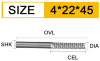 Фреза кукурудза 4х22х45 мм для CNC