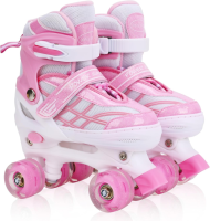 Роликовые коньки четырехколесные раздвижные с регулируемым размером (Квады) S (31-34) 104 S
