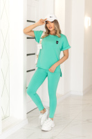 Спортивний літній костюм «Total» | Норма і батал М'ятний, 42-44