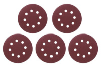 Круг шлифовальный на липучке Intertool 125 мм × Р240 с отверстиями (5 шт.) (BT-0591)