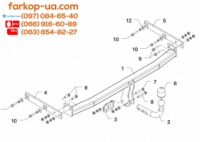 Тягово-сцепное устройство (фаркоп) Renault Grand Scenic III (2009-2015)
