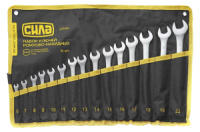 Набор рожково-накидных ключей Сила 15 шт. (6-22 мм) в чехле (201149)