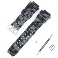 Ремінець для годинника Casio G-Shock GW-9400/9300 Camo Black SI, полімерний чорний камуфляж