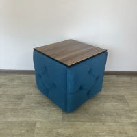 Пуф-трансформер 5в1 Остин-1 со столиком велюр бирюзовый/орех калифорнийский 2-4-9005