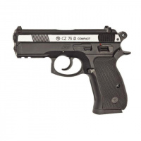 Пистолет пневматический ASG CZ 75D Compact (4,5mm), черный/никель