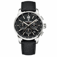 Чоловічий годинник Pagani Design YS008 Silver-Black з сапфіровим склом та хронографом SEIKO VK63