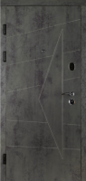 Двері вхідні квартира РУБІЖ Комбі Оксид темний