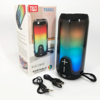 Bluetooth-колонка TG651 з RGB ПІДСВІТКОМ (чорний)