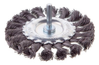 Щетка дисковая на дрель Intertool 100 мм плетеная стержень 6 мм (BT-8100)