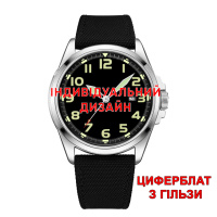 Чоловічий механічний годинник Awarder 040 Black-Silver Гільза з автопідзаводом та сапфіровим склом
