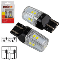 Лампа PULSO/габаритная/LED 7443/W3x16q/12SMD-2835/2контакта/9-36v/550/100lm/WHITE (LP-66443W)